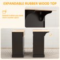 thumbnail image 4 of HOMCOM Kitchen Island with Drop Leaf Kitchen Cart with Storage Black, 4 of 10