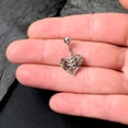 thumbnail image 2 of Body Candy Womens 14G 316L Surgical Steel Navel Ring Piercing Heart Flower Butterfly Belly Button Ring, 2 of 8