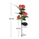 thumbnail image 2 of Solar Garden Decor, Set of 2 Solar Powered Rose Lights for Patio, Walkway, Red Yard Decor, 2 of 4
