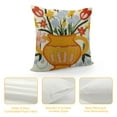 thumbnail image 4 of GOSMITH  Farmhouse Floral Blossom Tufted Throw Pillow Cover Spring Colorful Flower Vase Leaves Pillowcase Soft Square Cushion Case Yellow, 4 of 5