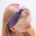 thumbnail image 3 of FROG SAC 3 Top Knot Headbands for Girls, Cute Knotted Headband Pack, Two Tone Little Girl Head Band Fashion Hair Accessories, Hard Purple Pink Blue Boho Hairband Head Bands for Kids, 3 of 9