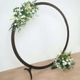 thumbnail image 6 of Efavormart 7.4ft Dark Brown Wood DIY Round Wedding Arch Backdrop Stand, Rustic Photo Backdrop Stand, 6 of 10