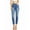Medium Denim, variant on Wax Jean Women's Juniors High Rise Slim-Straight Ankle Jeans (Light Denim, 0 )