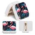 thumbnail image 5 of Flamingo Travel Portable Square Jewelry Box Organizer for Rings Earrings Necklaces Bracelets Girls Women, 5 of 7