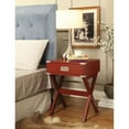 thumbnail image 3 of Hassch Rustic Nightstand Wood End Table Side Table with 1 Storage Drawers, Red, 3 of 10