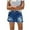 Navy, variant on Jean Shorts for Women Ripped High Waisted Stretchy Cuffed Hem Shorts with Pockets Trendy Distressed Cut Off Shorts