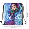 thumbnail image 3 of Demon Slayer Drawstring Backpacks Gym Athlete Bag Draw String Bags for Sports, Travel, Swimming, Beach, 3 of 8