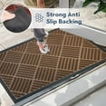 thumbnail image 3 of Heeneeso DM25A Entryway Rug Outdoor Doormat Rubber Front Entrance Door Welcome Mat Brown 30 x 18", 3 of 6