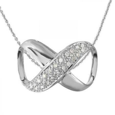 Foreli 0.25 CTW Diamond 14K White Gold Necklace