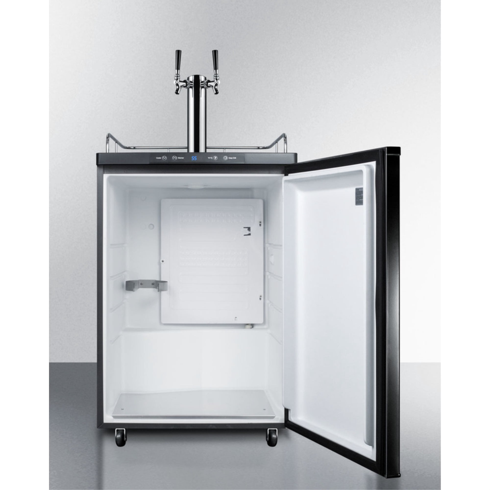 Summit 24-Inch 5.6 Cu. Ft. Freestanding Double Tap Beer Dispenser / Kegerator