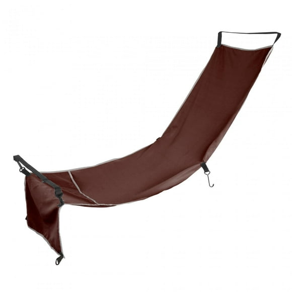 Milaget Airplane Footrest Hammock Seat Cover Foldable Ergonomic High Strength Heavy Duty Dark Brown