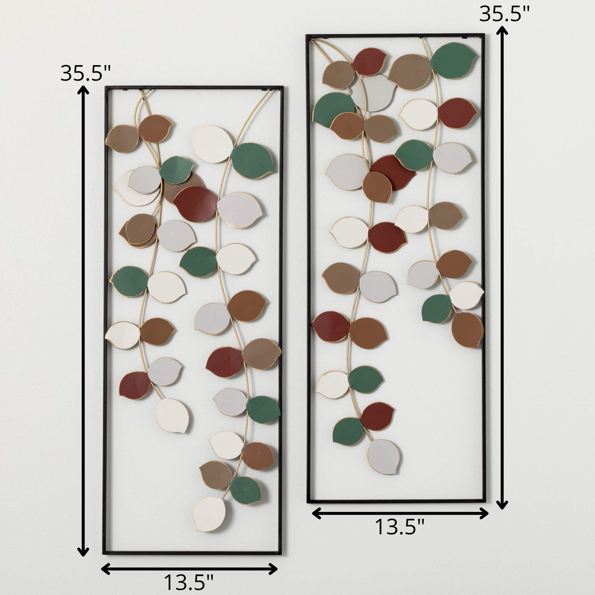 Sullivans 35.5" Metal Vine Wall Decor Set of 2