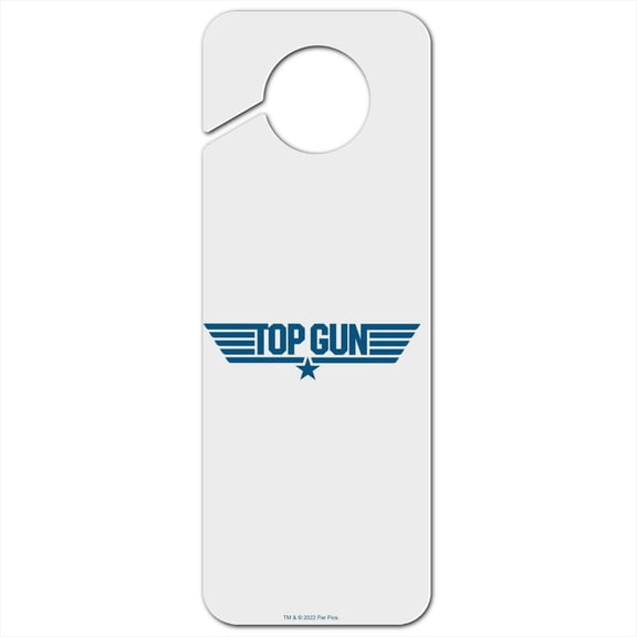 Top Gun Flat Logo Plastic Door Knob Hanger Sign