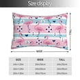 thumbnail image 2 of Fuzoiu Pink Striped Flamingo Print Pillow Case with Hidden Zipper,Pillow Covers,Soft and Comfortable Pillowcase-20"x30", 2 of 6