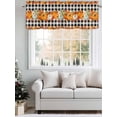 thumbnail image 3 of Thanksgiving Pumpkin Valances for Windows Orange Pumpkins Leaves Black Plaid Kitchen Valance Curtain Rod Pocket Small Curtains for Cafe Bathroom Laundry Basement 42" x 18", 3 of 8