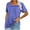 New1/Blue, variant on Otvok 2025 Womens Stripe Color Short Sleeve Tops Round-Neck Blouses