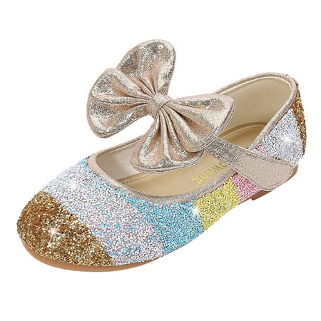 

NIUREDLTD Girls Baby Princess Shoes Rhinestone Sandals Dancing Shoes Pearl Bling Shoes Single Kids Shoes Size 35