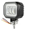 thumbnail image 1 of Luz de trabajo LED 3,5 pulgadas 6000K 30W lámpara de Ojos de Ángel cuadrada impermeable para coche ATV barco vehículo todoterreno (luz blanca fría) Jadeshay A, 1 of 8