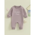 thumbnail image 4 of vera natura Baby Jumpsuit, Long Sleeve Crew Neck Letters Print Fall Romper Clothes for Boys Girls, 4 of 10