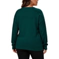 thumbnail image 5 of Womens Knit Plus Size Sweaters Casual Loose Fit V-Neck Long Sleeve Warm Fall Winter Pullover Sweaters Green L, 5 of 7