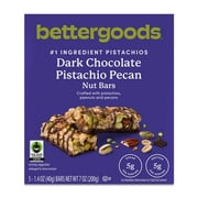 bettergoods Dark Chocolate Pistachio Pecan Nut Bars, 1.4 oz, 5 Count