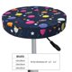thumbnail image 4 of Balery Colored Balloons Fundas de asiento para taburete de bar redondo de tela de terciopelo ajustables que protegen de arañazos y manchas para sillas de 14 a 17 pulgadas.-12 inch, 4 of 7