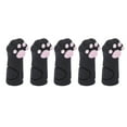 thumbnail image 3 of Cuticle Scissors Cover Protector, Silicone Cuticle Trimmer Cover Protector Cat Paw Shape Prevent Abrasion 5pcs  For Nail For Manicure Tools Black, 3 of 8