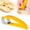 Yellow2, variant on Banana Slicer, Stainless Steel Fruit And Vegetable Salad Peeler Cutter Kitchen Tools for Banana,Strawberry, Grape, 7X2In (Yellow1)
