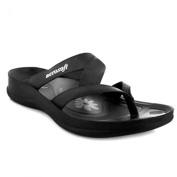 Aerothotic S5902Black10 Kumo Aerosoft Women Sandals Black