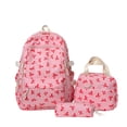 thumbnail image 2 of CUZIBR Large Capacity 3 Piece Backpack For Kids Cute Floral Bow Print School Backpack With Lunch Tote Bag Pencil Case Bookbag For Teen Girls Students Daily School Travel, 2 of 9