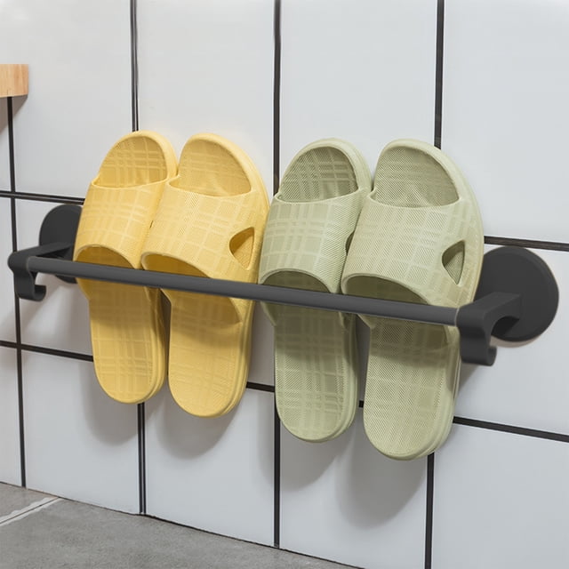 Yhmxh Bathroom Organizer Bathroom Storage Bathroom Slippers Rack Punch Frees Toilet Wall Mounted Toilet Slippers Rack Wall Shoe Storage Bathroom Slippers Rack