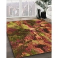 thumbnail image 3 of Ahgly Company Machine Washable Indoor Round Transitional Tomato Red Area Rugs, 7' Round, 3 of 7