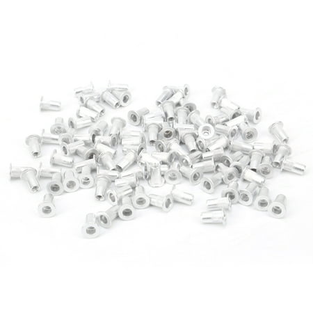 

Hand Tools 100Pcs Pull Riveting Nuts Aluminum Flat Head Vertical Hardware Accessories WJ-30045M3