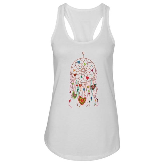 Cute Hearts Dream Catcher Tank Women -Image by Shutterstock, Female Medium