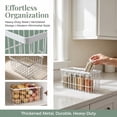 thumbnail image 5 of Wall Organizer Baskets, Lid Organizers Inside Cabinet with 2 Caddy Adhesive, Cabinet Door Organizer with 2 Sponges, 4 Hooks, Cabinet Door Storage for Foil Aluminum Roll, Black, 5 of 12