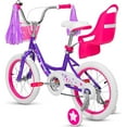 thumbnail image 7 of hykolity 14 inch Kid Bikes for Age 4-7 Years Old, Girl Bikes in Purple Rider Height 41-53 inch with Adjustable Seat, Doll Seat and Training Wheel, 7 of 7