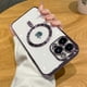 thumbnail image 3 of Funda de lujo para teléfono Magsafe con carga inalámbrica para iPhone 15, 14, 13, 12, 11 Pro Max Plus, funda de parachoques galvanizada magnética transparente, 3 of 5