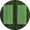 thumbnail image 1 of Ahgly Company Indoor Round Abstract Turquoise Blue Modern Area Rugs, 5' Round, 1 of 4