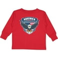 thumbnail image 3 of Inktastic America with Eagle Shield and Banner Boys or Girls Long Sleeve Toddler T-Shirt, 3 of 5