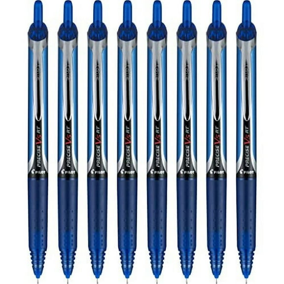 Pilot Liquid Ink Rolling Ball Pens, Extra Fine Point, 0.5 mm, Blue Ink, 8 Count, 8 Pack