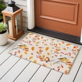 thumbnail image 4 of Entryway Rug 2'x3', Orange Leaves Fall Small Rug for Kitchen Bathroom Door Mat Indoor Entrance, Branches Birds Pine Cones Rustic Non-Slip Area Rugs Floor Mats Carpet Front Door Rugs, 4 of 8