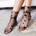 thumbnail image 2 of JGTDBPO Socks For Women Mesh Ladies Breathability Thin Elastic Sheer Socks Girl Mesh Sheer Crew Sock Silk Lace Fishnet Ultra Thin Tulle Ankle See Through Novelty Valentine Gift Sock, 2 of 2