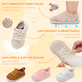 thumbnail image 4 of JOINFREE Baby Knit Sock Shoes for Boys Girls First Walking Shoes Infant Barefoot Moisture Wicking Shoes, 4 of 9