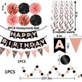 thumbnail image 2 of Decoración de fiesta FECEDY, oro rosa y negro, feliz cumpleaños, 2 of 6