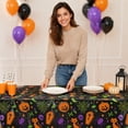 thumbnail image 4 of Reusable Plastic Halloween Tablecloth, 54x108 Inch Easy Clean Rectangular Cover for Parties and Gatherings, 4 of 8