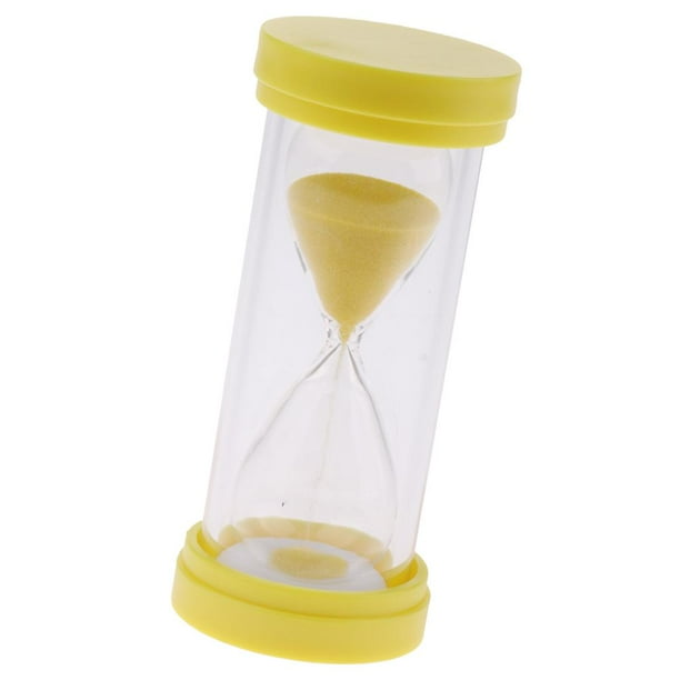 Temporizador de Reloj de arena de cristal de arena Baoblaze Amarillo Reloj temporizador de arena