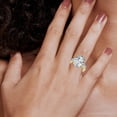 thumbnail image 6 of Pompeii Certified 4 1/3Ct Oval & Baguette Diamond Engagement Ring 14k Gold/Pt Lab Grown, 6 of 6