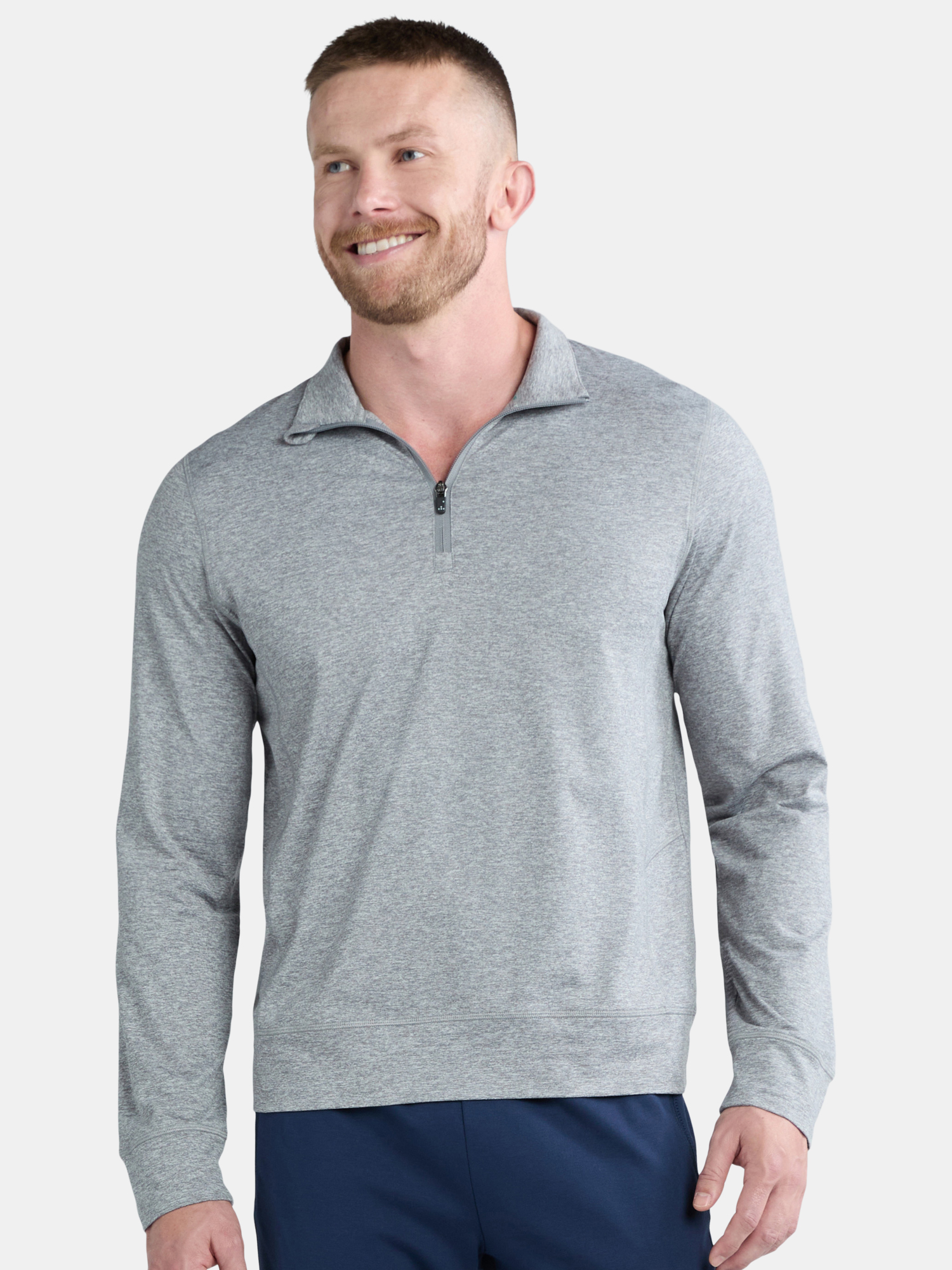 Athletic Works Men's and Big Men's ButterCore Soft Quarter-Zip Pullover Shirt, Sizes S-3XL