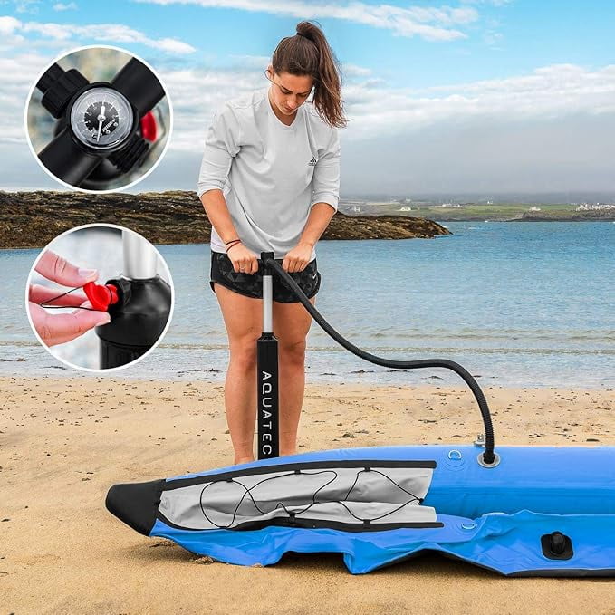 AQUATEC Inflatable Kayaks – Professional & Intermediate Options, Single or Tandem (Double) Seats - Complete with Seats, Paddles, & Accessories – Ideal for Adventure Enthusiasts