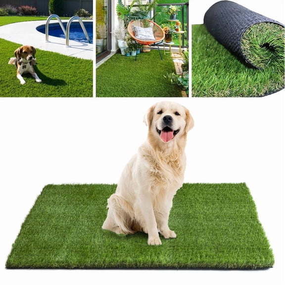Fas Home Thick Artificial Grass Turf 1FTX11FT , 1.77 Inch Realistic Fake Grass Rug Outdoor Indoor with Drainage Holes, Artificial Lawn Carpet for Garden Landscape Balcony Patio Backyard